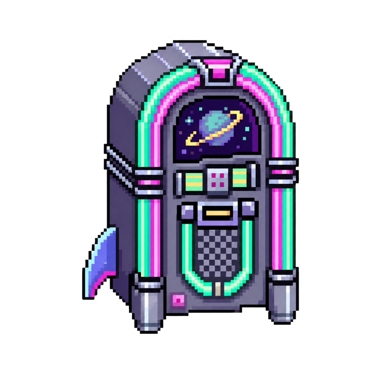 miscellanea you would find in a "☕ Cozy Space Diner" sprite pack