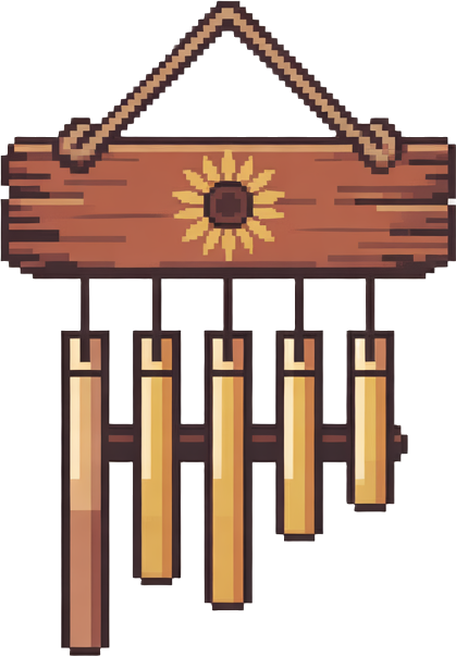 Golden grasses, wind chimes, scarecrows that move, half-seen ghost animals, gentle dusk lighting. Melancholy and beautiful. you would find in a "๐ป Sunset Prairie Spirits" Sprite pack