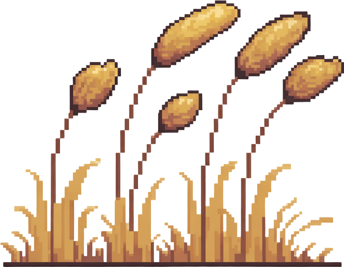 Golden grasses, wind chimes, scarecrows that move, half-seen ghost animals, gentle dusk lighting. Melancholy and beautiful. you would find in a "๐ป Sunset Prairie Spirits" Sprite pack
