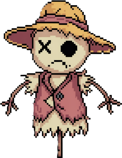 characters you would find in a "๐ป Sunset Prairie Spirits: Golden grasses, wind chimes, scarecrows that move, half-seen ghost animals, gentle dusk lighting. Melancholy and beautiful." Sprite pack