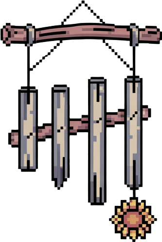 items you would find in a "๐ป Sunset Prairie Spirits: Golden grasses, wind chimes, scarecrows that move, half-seen ghost animals, gentle dusk lighting. Melancholy and beautiful." Sprite pack