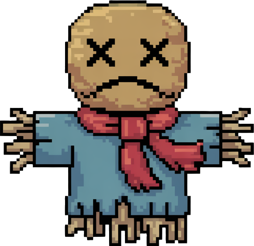 items you would find in a "๐ป Sunset Prairie Spirits: Golden grasses, wind chimes, scarecrows that move, half-seen ghost animals, gentle dusk lighting. Melancholy and beautiful." Sprite pack