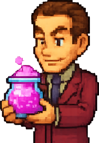 teacher holding a beaker